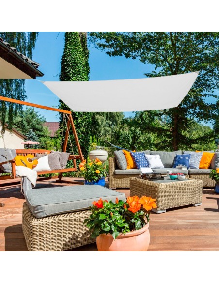 Toldo vela rectangular jardín | DISTRIA