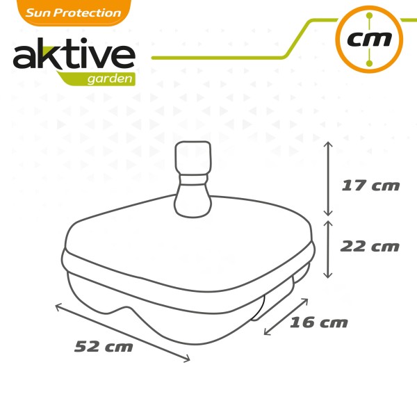 Base sombrilla cuadrada Aktive 33-48 mm | Parasoles Distria