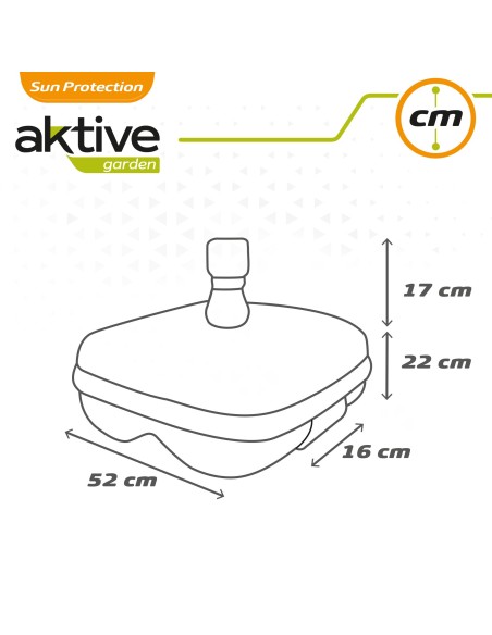 Base sombrilla cuadrada Aktive 33-48 mm | Parasoles Distria
