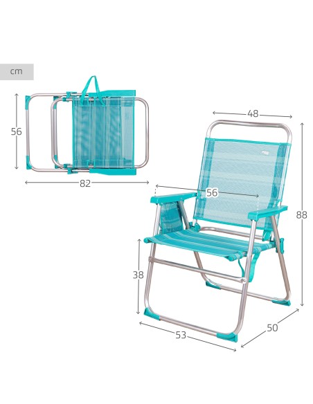Silla plegable aluminio - Silla de playa | Distria