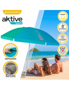 Sombrilla grande de playa con antiviento-Sombrillas |Distria 2