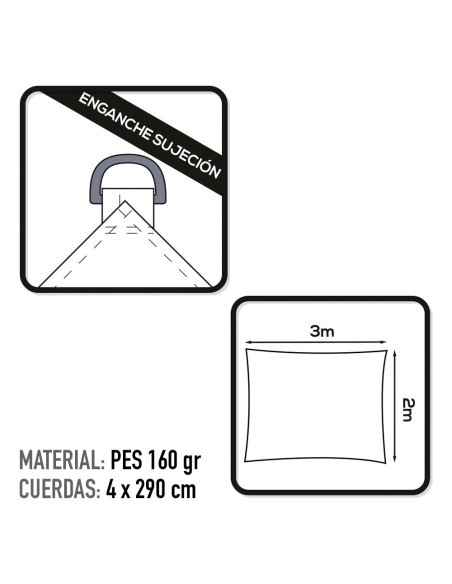 Toldo vela rectangular | Distria | Envíos GRATIS desde...