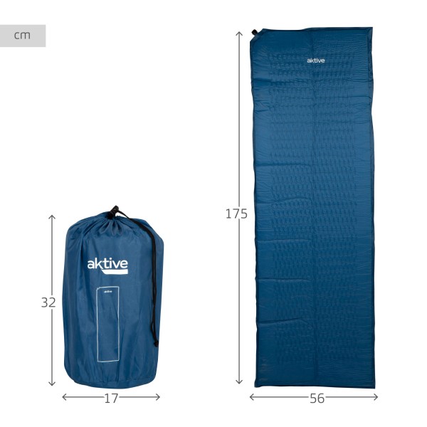 Esterilla hinchable camping azul | Distria