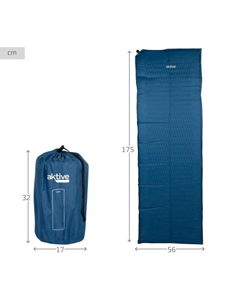 Esterilla hinchable camping azul | Distria