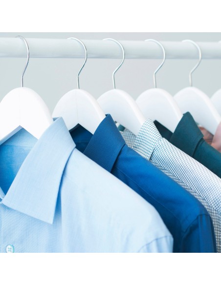 Pack 20 perchas madera color blanco Max Home | Distria