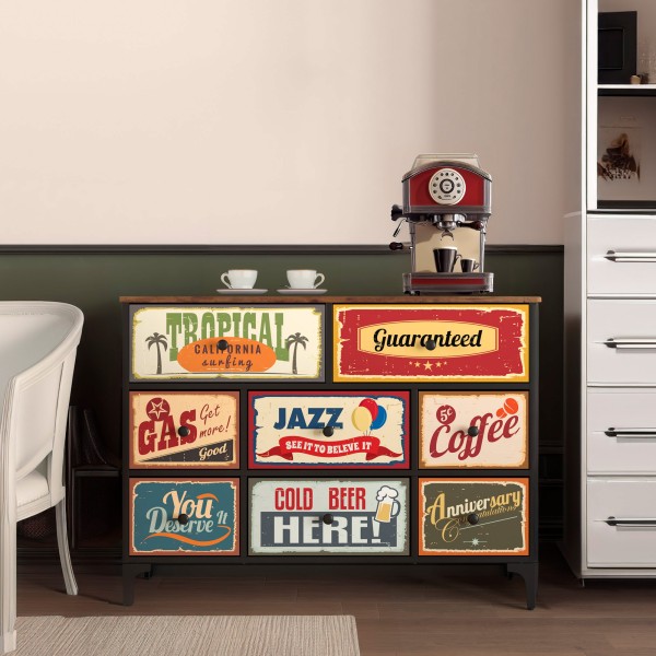 Cómoda vintage 8 cajones Max Home | Distria