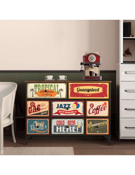 Cómoda vintage 8 cajones Max Home | Distria