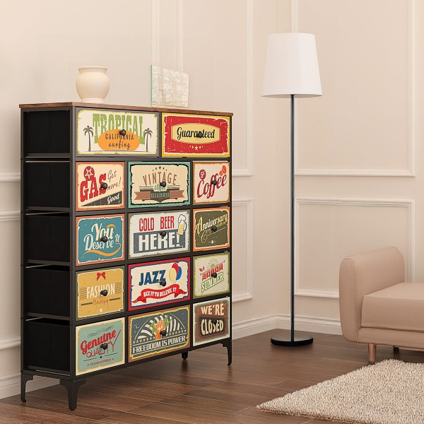 Cómoda vintage 14 cajones Max Home | Distria
