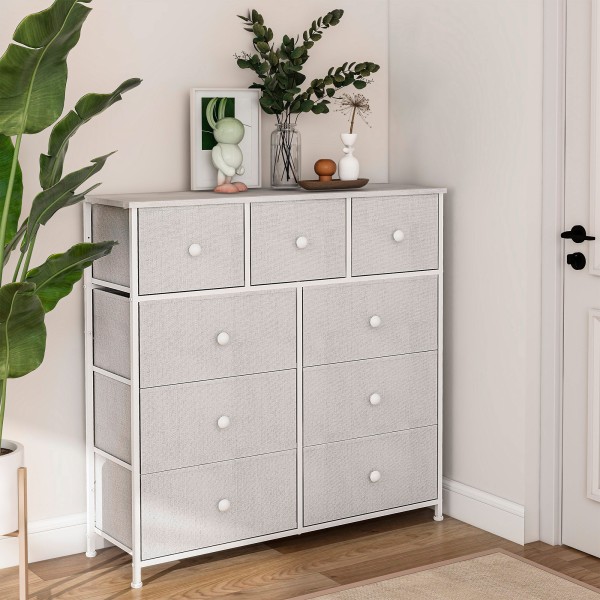 Cómoda blanca 9 cajones Max Home | Distria