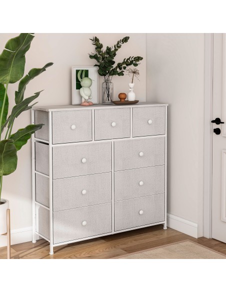 Cómoda blanca 9 cajones Max Home | Distria
