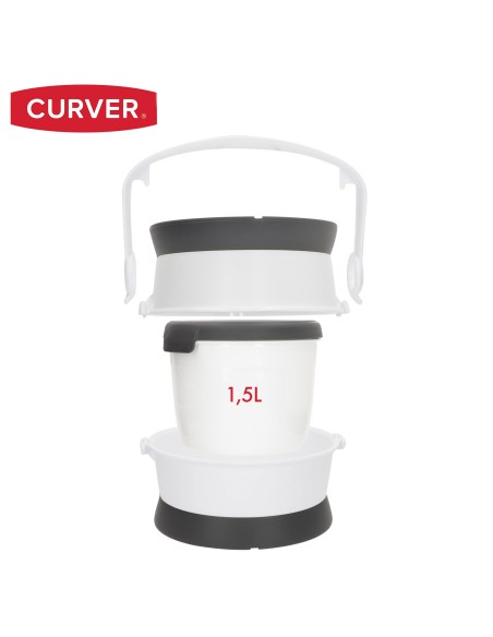 Curver Kit de viaje para perros con 3 recipientes | Distria