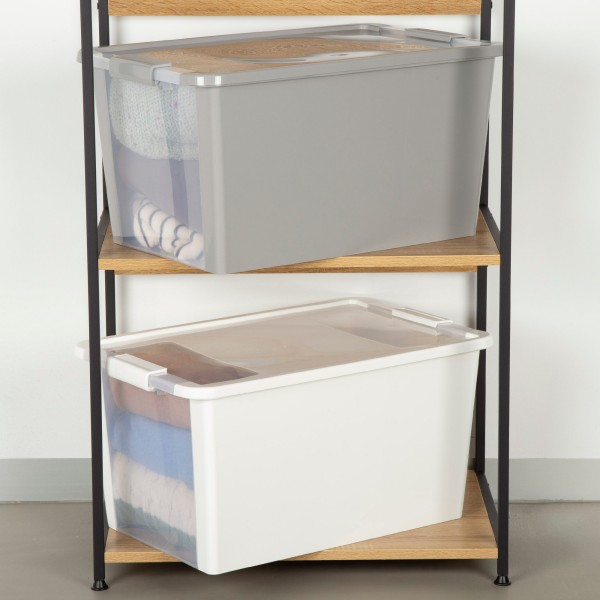 Caja de almacenaje Curver Bi-Box 40L gris | Distria