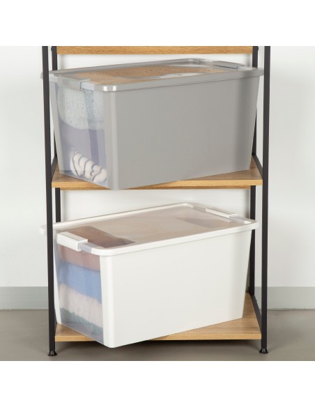 Caja de almacenaje Curver Bi-Box 40L gris | Distria