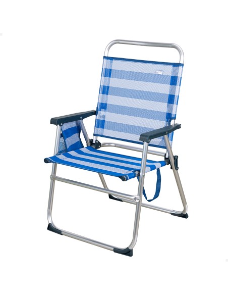 Silla de playa plegable a rayas - Silla playa | Distria