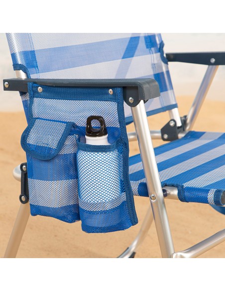Silla de playa plegable a rayas - Silla playa | Distria