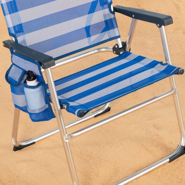 Silla de playa plegable a rayas - Silla playa | Distria