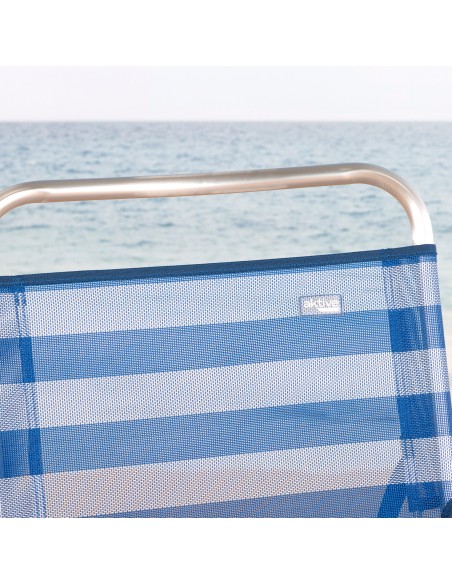 Silla de playa plegable a rayas - Silla playa | Distria
