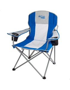 Silla plegable camping XL con asa y posavasos Aktive | Distria