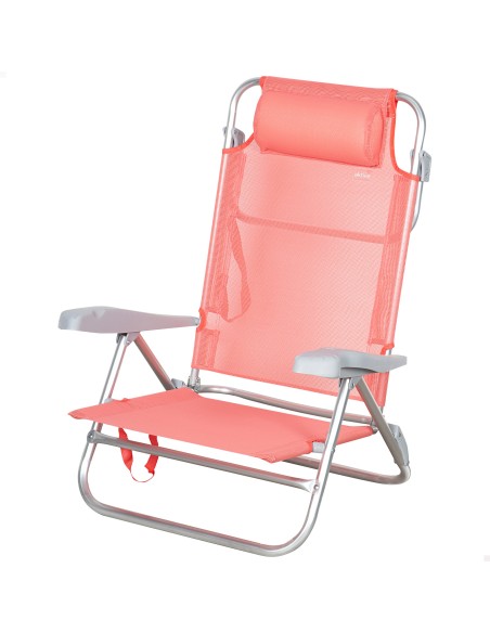 Silla de playa plegable coral 8 posiciones Aktive | Distria