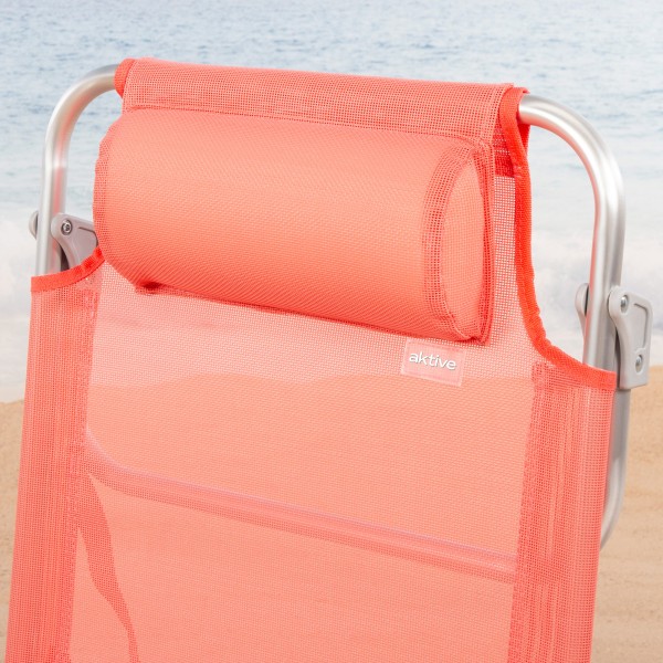 Silla de playa plegable coral 8 posiciones Aktive | Distria