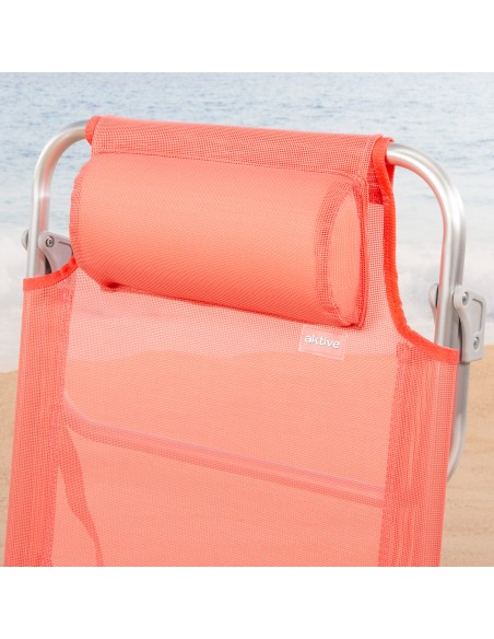 Silla de playa plegable coral 8 posiciones Aktive | Distria