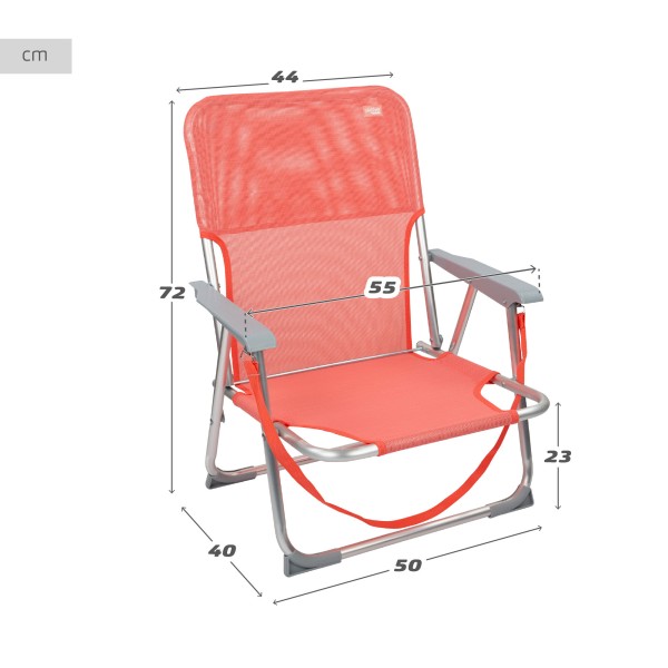 Silla baja con respaldo fijo - Sillas de playa | Distria