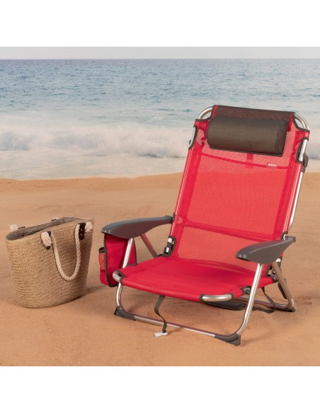 Silla plegable reclinable de playa Aktive | Distria