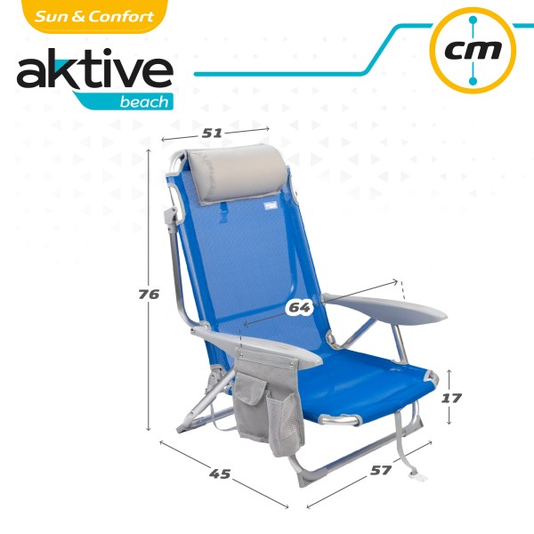 Sillas de playa multiposición Aktive | Distria