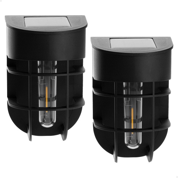 Set de 2 apliques solares LED 6 lúmenes con sensor de luz | Distria
