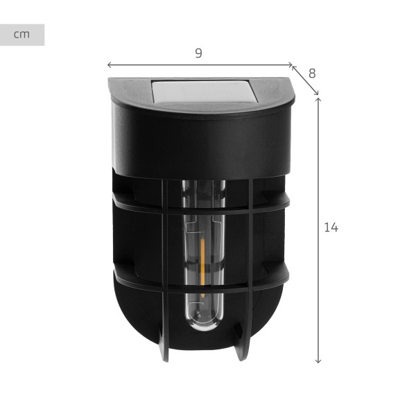 Set de 2 apliques solares LED 6 lúmenes con sensor de luz | Distria