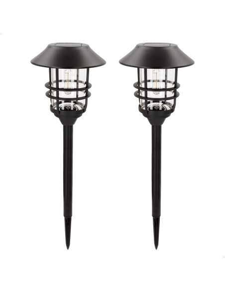 Set de 2 balizas LED solares Aktive luz cálida 6 lm | Distria