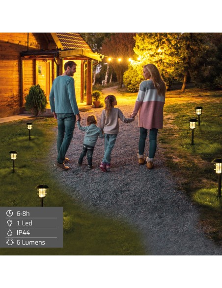 Set de 2 balizas LED solares Aktive luz cálida 6 lm | Distria