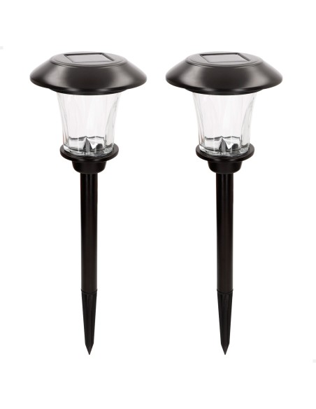 Set de 2 balizas solares LED 6 lúmenes con estaca | Distria