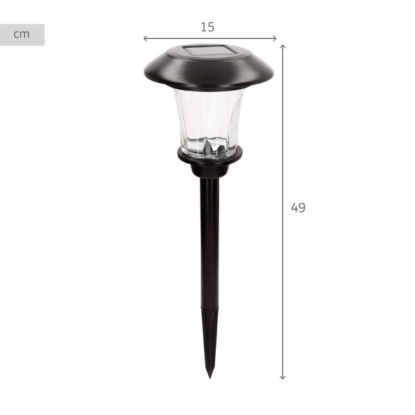 Set de 2 balizas solares LED 6 lúmenes con estaca | Distria