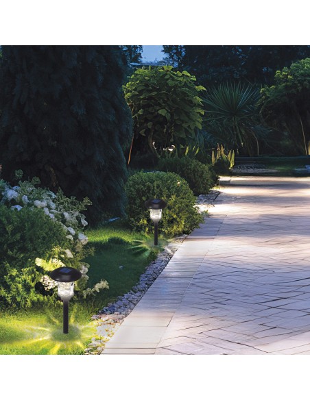 Set de 2 balizas solares LED 6 lúmenes con estaca | Distria