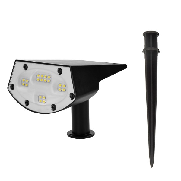 Foco solar LED 5-10 lúmenes con instalación 2 en 1 | Distria