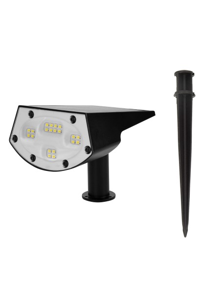 Foco solar LED 5-10 lúmenes con instalación 2 en 1 | Distria