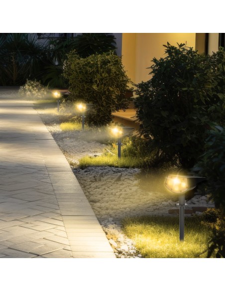 Foco solar LED 5-10 lúmenes con instalación 2 en 1 | Distria
