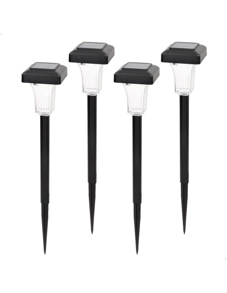 Set de 4 balizas solares LED 5-10 lúmenes con proyección | Distria