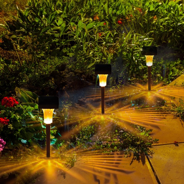 Set de 4 balizas solares LED 5-10 lúmenes con proyección | Distria