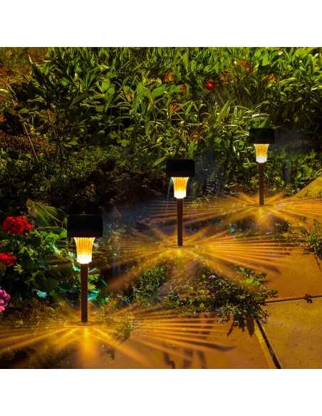 Set de 4 balizas solares LED 5-10 lúmenes con proyección | Distria