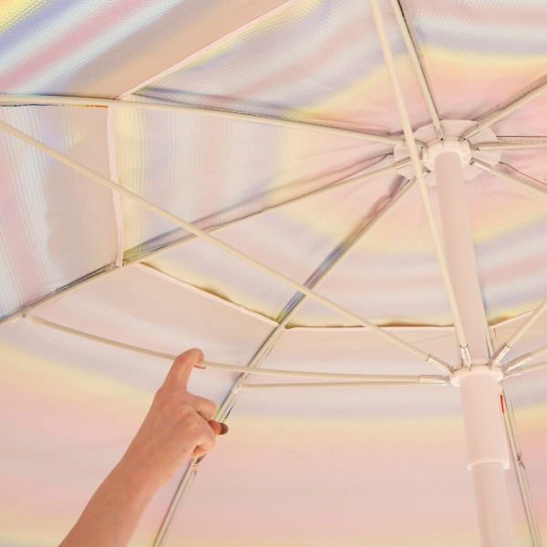 Aktive Sombrilla playa 240 cm rayas multicolor | Distria