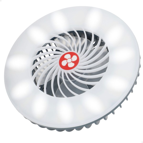 Lámpara LED con ventilador y cargador USB | Distria