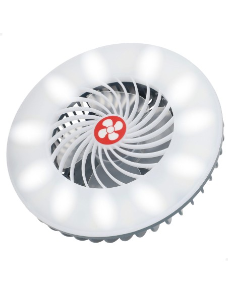 Lámpara LED con ventilador y cargador USB | Distria