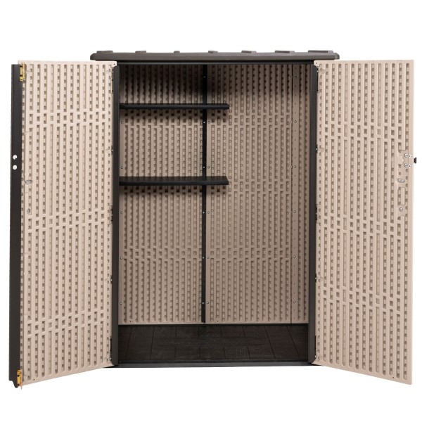 Armario exterior vertical 1.500 L con estantes | Distria