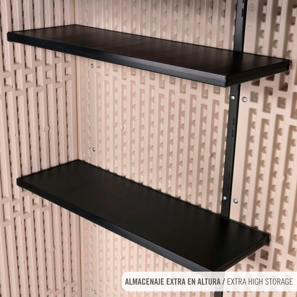 Armario exterior vertical 1.500 L con estantes | Distria