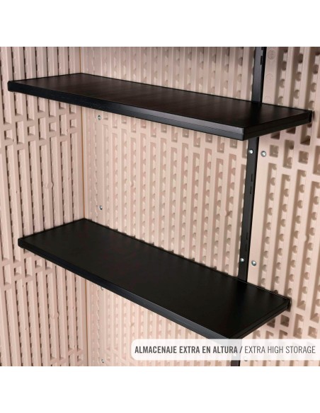 Armario exterior vertical 1.500 L con estantes | Distria