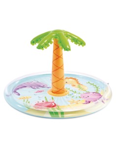Piscina infantil hinchable Spray Palmera con rociador | Distria
