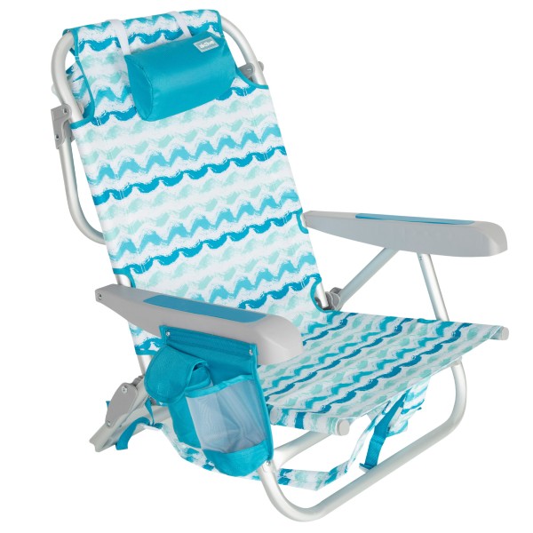 Aktive Silla playa plegable 5 posiciones y bolsillo lateral | Distria