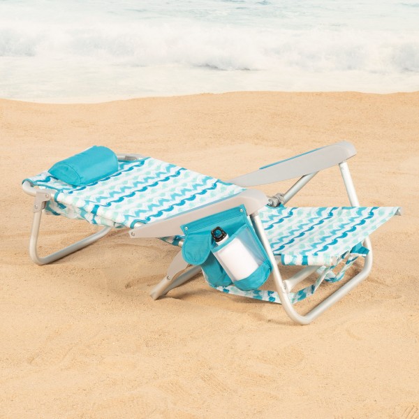 Aktive Silla playa plegable 5 posiciones y bolsillo lateral | Distria